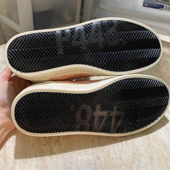 P448 John Glitter Sneakers Pink Iridescent Size 6 - Picture 4 of 5